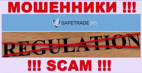 С Safe Trade 365 довольно опасно совместно работать, ведь у организации нет лицензии и регулятора