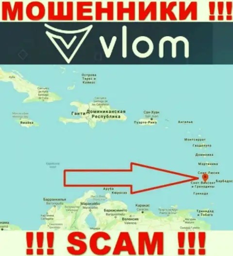 Организация Влом Ком - internet-обманщики, находятся на территории Saint Vincent and the Grenadines, а это офшор