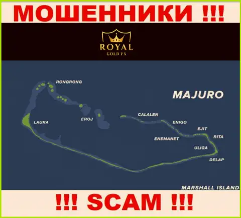 Избегайте совместного сотрудничества с лохотронщиками RoyalGoldFX, Majuro, Marshall Islands - их юридическое место регистрации