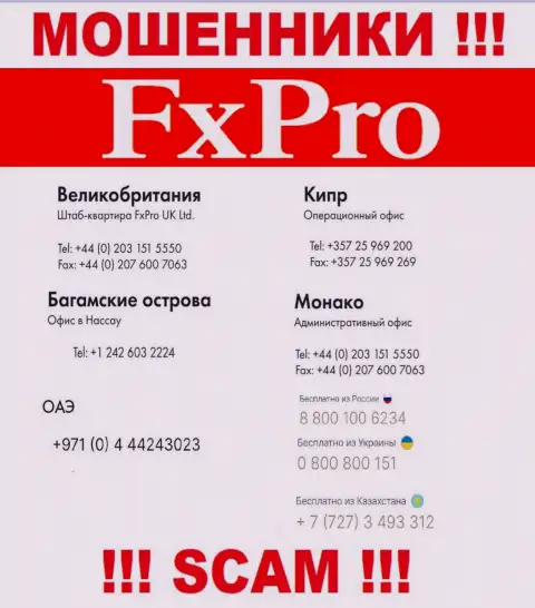 Будьте осторожны, вас могут наколоть мошенники из организации ФхПро, которые звонят с различных номеров телефонов