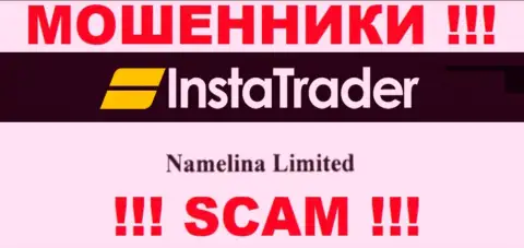 Юридическое лицо компании ИнстаТрейдер Нет - это Namelina Limited, информация позаимствована с официального сайта