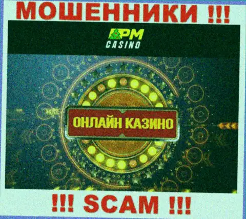 Тип деятельности internet лохотронщиков PM Casino - это Казино, однако имейте ввиду это надувательство !!!