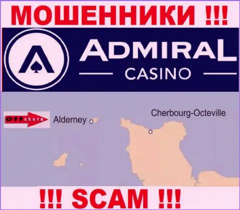 Поскольку Admiral Casino базируются на территории Алдерней, отжатые средства от них не забрать