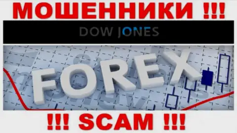Dow Jones Market заявляют своим клиентам, что оказывают услуги в области ФОРЕКС