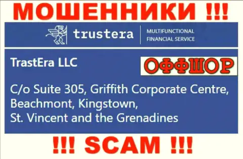 Suite 305, Griffith Corporate Centre, Beachmont, Kingstown, St. Vincent and the Grenadines - офшорный адрес регистрации мошенников Trustera Global, представленный у них на сайте, БУДЬТЕ КРАЙНЕ ВНИМАТЕЛЬНЫ !!!