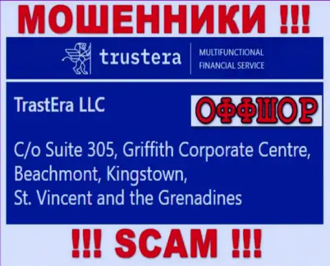 Suite 305, Griffith Corporate Centre, Beachmont, Kingstown, St. Vincent and the Grenadines - офшорный адрес регистрации мошенников Trustera Global, представленный у них на сайте, БУДЬТЕ КРАЙНЕ ВНИМАТЕЛЬНЫ !!!