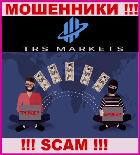 Довольно-таки опасно совместно работать с дилинговой организацией TRS Markets - лишают денег биржевых трейдеров