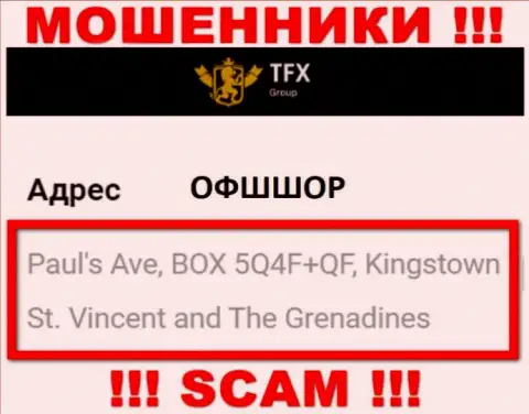 Не работайте с конторой TFX FINANCE GROUP LTD - данные internet мошенники спрятались в оффшорной зоне по адресу: Paul's Ave, BOX 5Q4F+QF, Kingstown, St. Vincent and The Grenadines