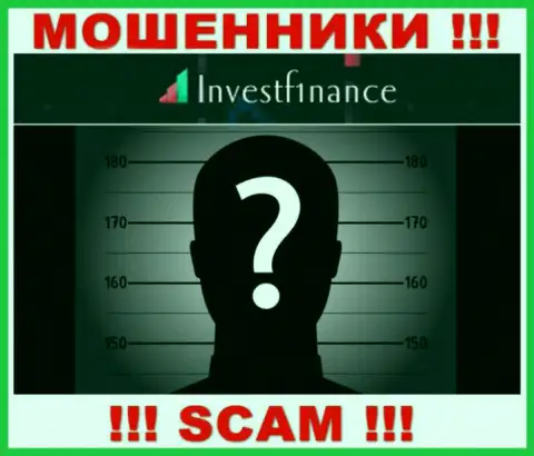 Посетив веб-сайт обманщиков ИнвестЭФ1инанс Ком мы обнаружили отсутствие информации об их непосредственном руководстве
