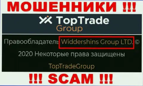 Данные о юридическом лице Top Trade Group у них на официальном сайте имеются - это Widdershins Group LTD