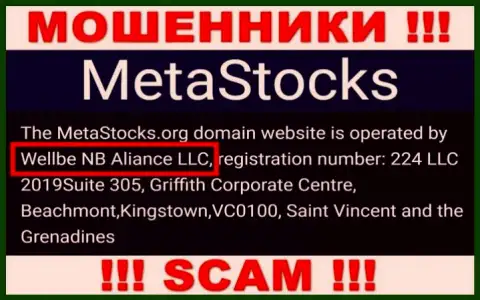 Юридическое лицо конторы MetaStocks - это Wellbe NB Aliance LLC, инфа позаимствована с официального сайта