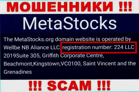 Номер регистрации организации Meta Stocks - 224 LLC 2019