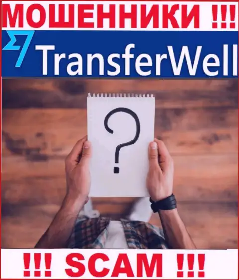 О лицах, управляющих компанией TransferWell ничего не известно
