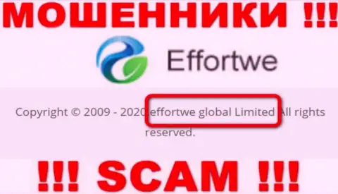 На онлайн-ресурсе Effortwe365 Com сказано, что Effortwe Global Limited - это их юр. лицо, но это не обозначает, что они порядочные