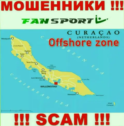 Оффшорное расположение FanSport - на территории Curacao