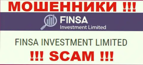 FinsaInvestmentLimited Com - юридическое лицо internet жуликов контора Finsa Investment Limited