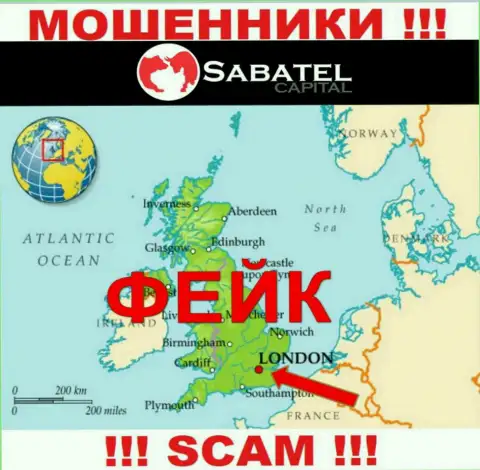 Воры Sabatel Capital не предоставляют правдивую информацию относительно их юрисдикции