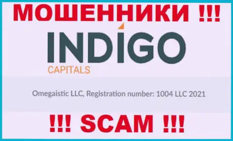 Рег. номер еще одной преступно действующей компании Индиго Капиталс - 1004 LLC 2021