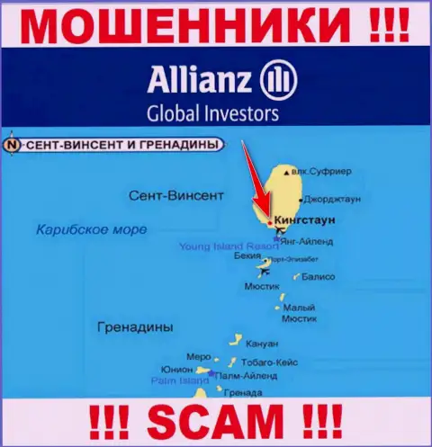 Allianz Global Investors безнаказанно дурачат, так как обосновались на территории - Kingstown, St. Vincent and the Grenadines
