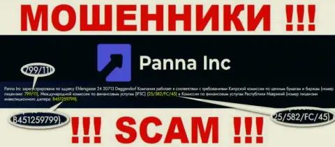 Жулики Panna Inc цинично лишают средств своих клиентов, хотя и разместили лицензию на интернет-ресурсе