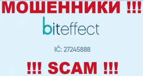 Регистрационный номер еще одной мошеннической организации Bit Effect - 27245888
