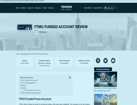Обзор проделок FTMO, позаимствованный на одном из сайтов-отзовиков