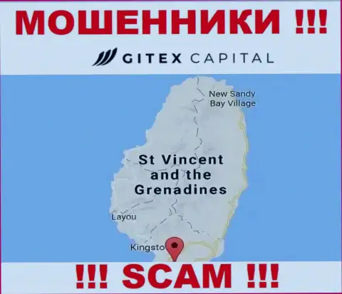 У себя на веб-сайте GitexCapital написали, что зарегистрированы они на территории - St. Vincent and the Grenadines