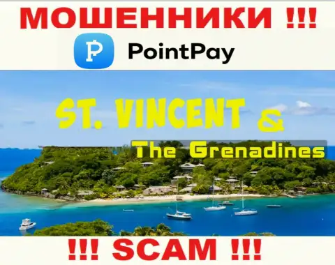 Поинт Пэй ЛЛК сообщили на своем сайте свое место регистрации - на территории Kingstown, St. Vincent and the Grenadines
