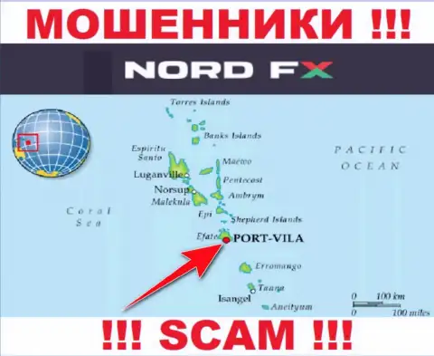 Nord FX указали у себя на сайте свое место регистрации - на территории Vanuatu