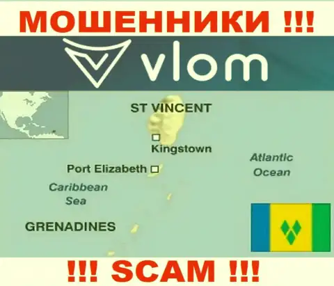 Влом Ком имеют регистрацию на территории - Saint Vincent and the Grenadines, остерегайтесь работы с ними