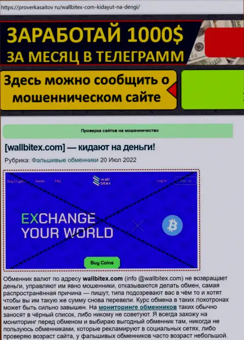 ВаллБитекс Ком - это МОШЕННИК !!! Обзорная статья про то, как в конторе лишают средств собственных клиентов