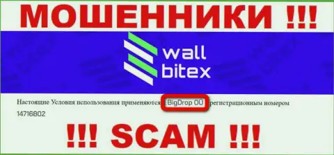 WallBitex это ЖУЛИКИ !!! Управляет указанным лохотроном БигДроп ОЮ