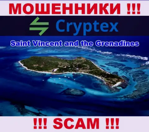Из Криптекс Нет вложения вывести невозможно, они имеют оффшорную регистрацию - Saint Vincent and Grenadines