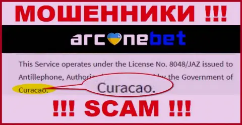 У себя на веб-сайте Аркане Бет Про написали, что они имеют регистрацию на территории - Curacao