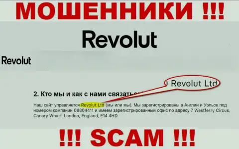Revolut Ltd - это контора, которая управляет internet-мошенниками Revolut