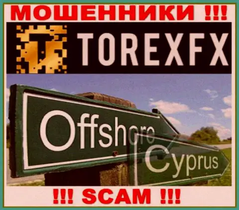 Официальное место базирования Torex FX на территории - Cyprus